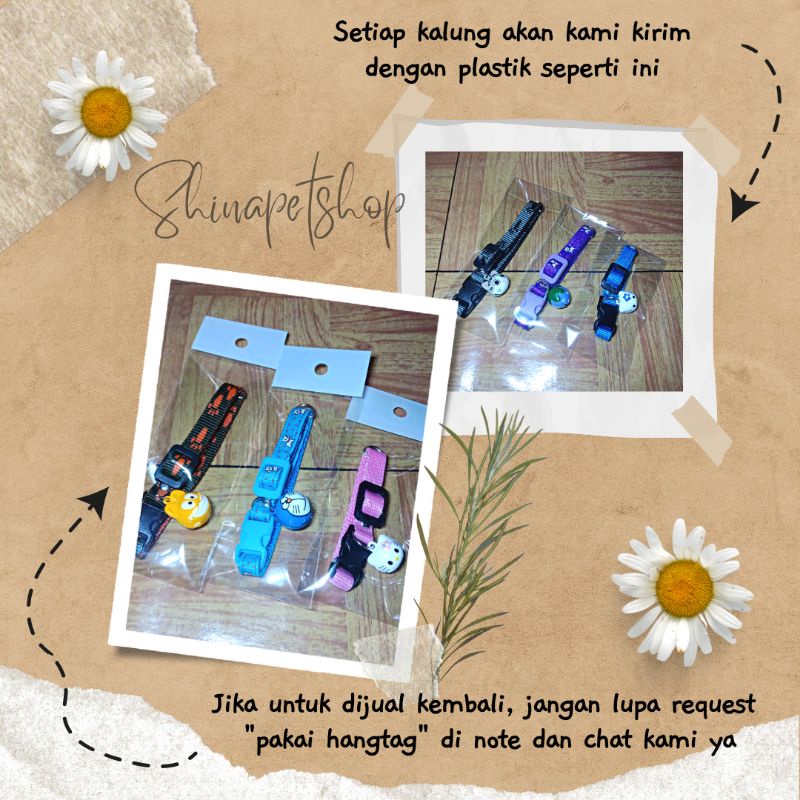 Kalung Kucing Motif Premium Lonceng Karakter