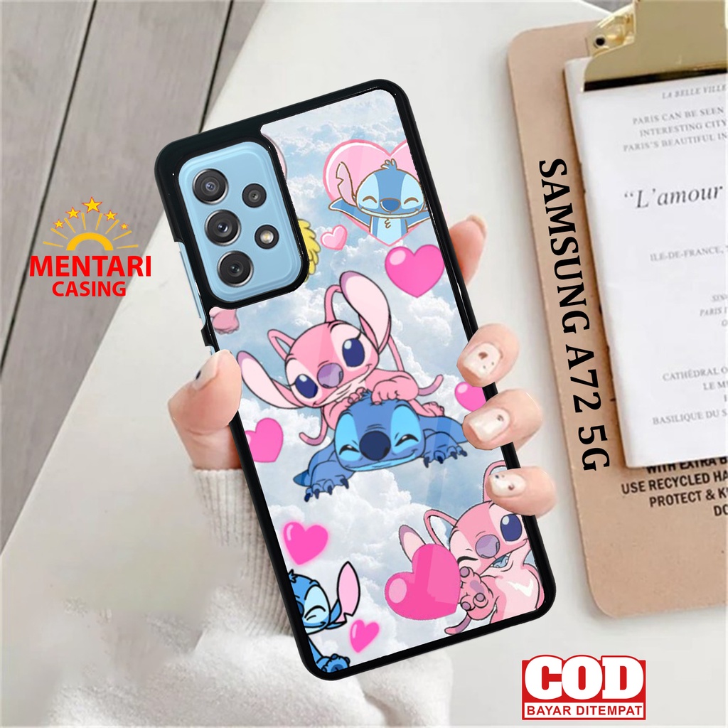 Case SAMSUNG A72 5G CASING SAMSUNG A72 5G [ LILO STICH ] Mentari casing case hp kondom hp case custo