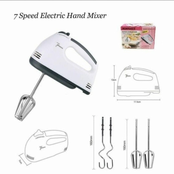 Super Hand Mixer 7 speed - Hand Mixer Scarlett 7 Speeds Level Kocokan