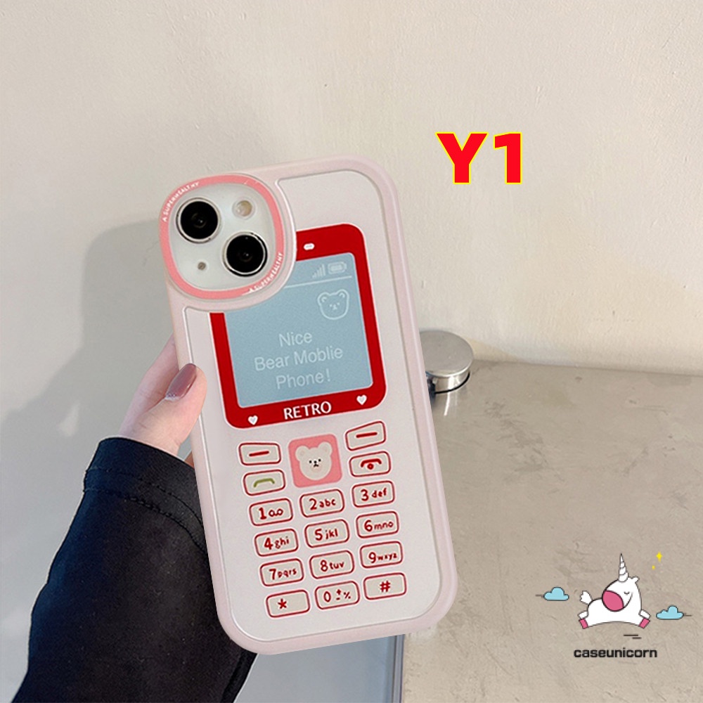 Ponsel Nokia Kreatif Pola Tombol Kartun Beruang Soft Case POCO M3 F4 X3 Pro X3 NFC Redmi 12C 9A A1 K40s 10 9T 9 10C 9C NFC Redmi Note10 8 9 9s 10s 11Pro 11 11s 9pro 10pro Max