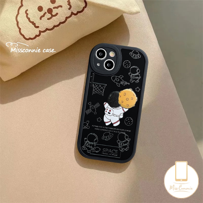 Case Untuk Samsung A04s A04 A73 A03 A12 A14 A22 A53 A03s A52 A13 A52s A50 A32 A21s A50s A30s A33 A20s A02s A23 A31 A10s A20 A72 A71 A51 NASA Kartun Basket Astronot Soft Case