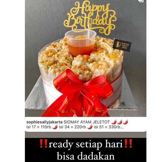 

Siomay Ayam Tart JELETOT , TIDAK TERMASUK TOPPER / CARD