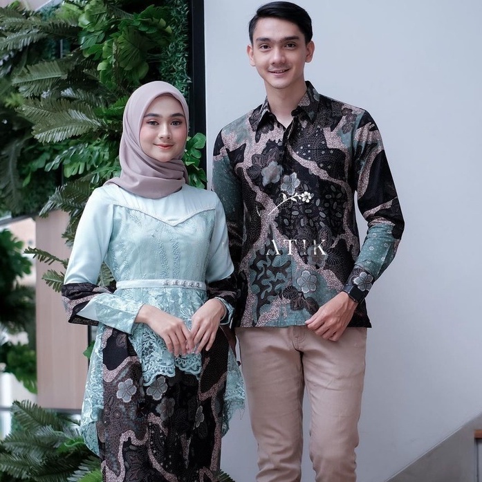 BAJU COUPLE KEBAYA BROKAT KONDANGAN TUNANGAN KAPEL AKITA WIDBATIK UWIKBATIK ALBATIK WISUDA