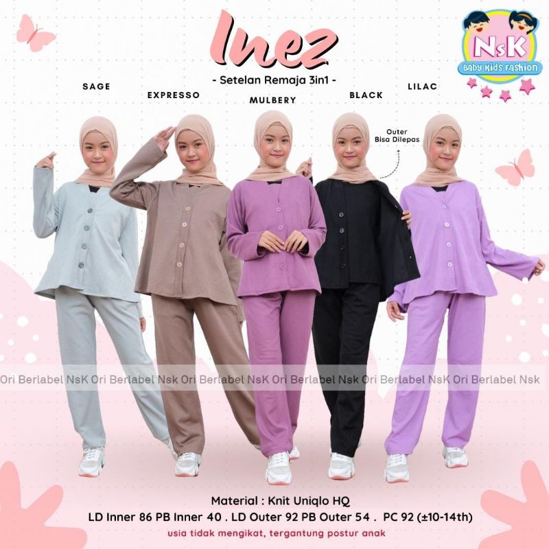 Inez Setelan Remaja 3 in 1 By Nsk Baby Kids Fashion Store