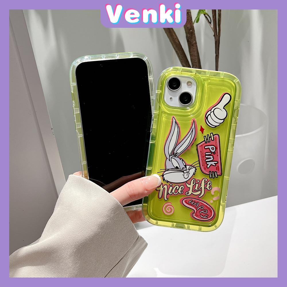 Case For iPhone 14 Pro Max TPU Soft Jelly Airbag Case Cartoon Cute Rabbit Clear Case Camera Protection Shockproof For iPhone 14 13 12 11 Plus Pro Max 7 Plus X XR