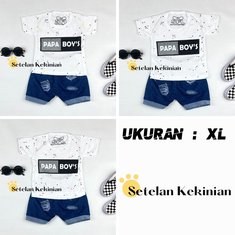 [GRATIS NAMA XL] Setelan Laki Laki 2tahun - 3tahun Set Baby Boy Jumbo Ukuran XL Rompi Tuxedo Pilot Profesi Mama Papa Set Anak Cowok 2 tahun