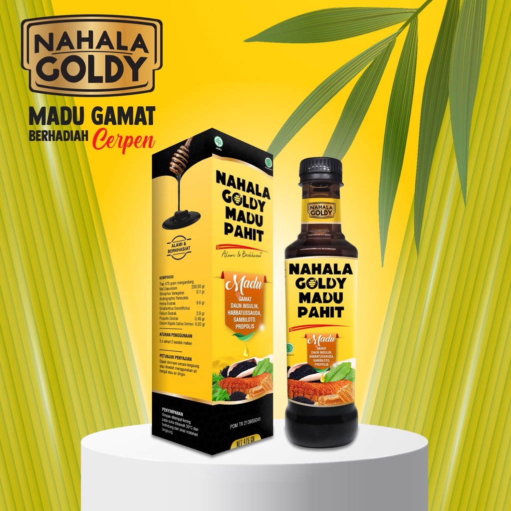 Madu Hitam Gamat Terbaik Nahala Goldy | Madu Hitam Pahit Gamat Gold