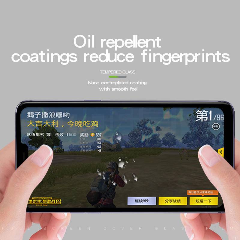 Pelindung Layar Tempered Glass Full Cover Untuk OPPO R7 R9 R9S R11 R11S R15 Plus F7