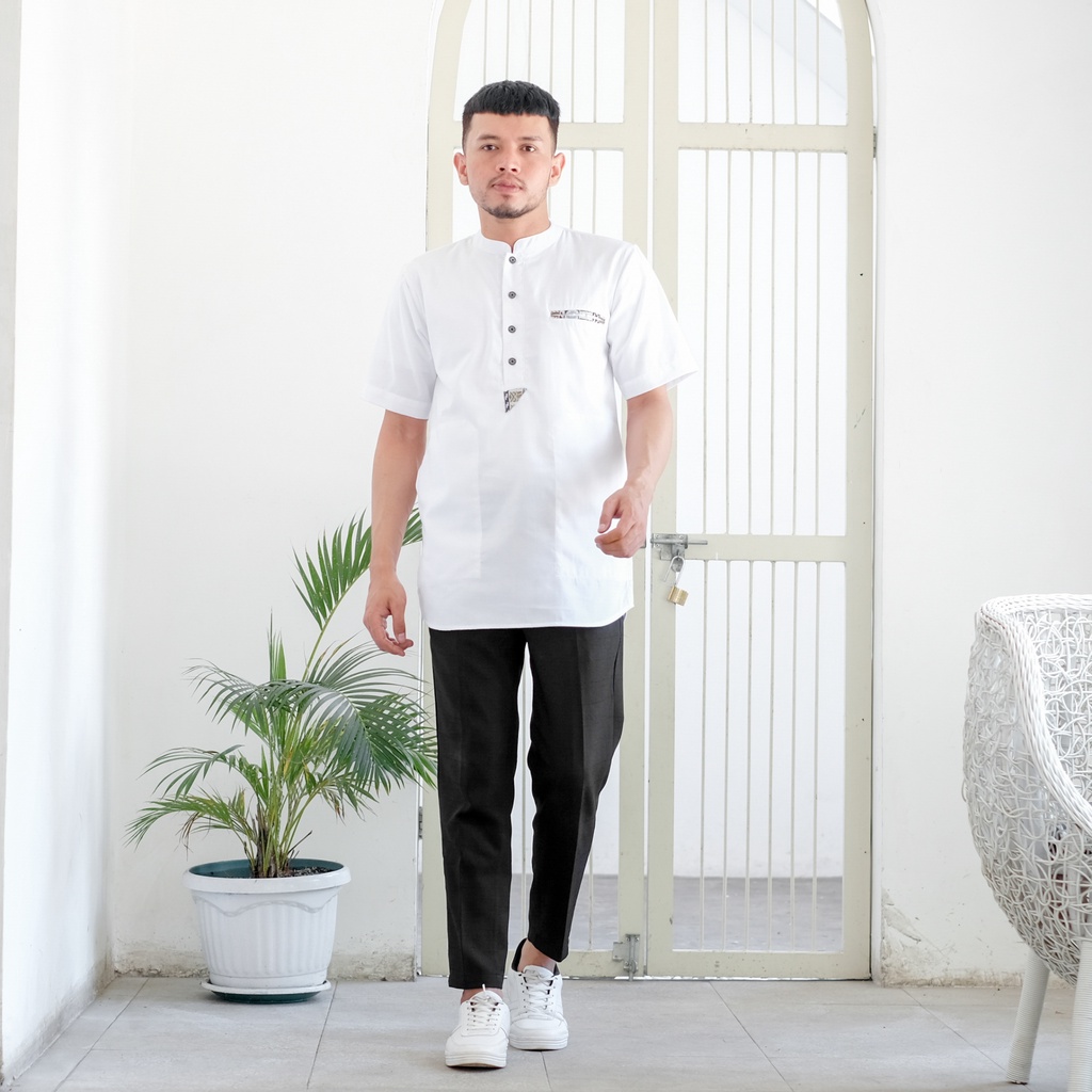 Baju Koko Big Size Koko Jumbo Kurta XXL- XXXL Bahan Oxford Koko Muslim List Simpel