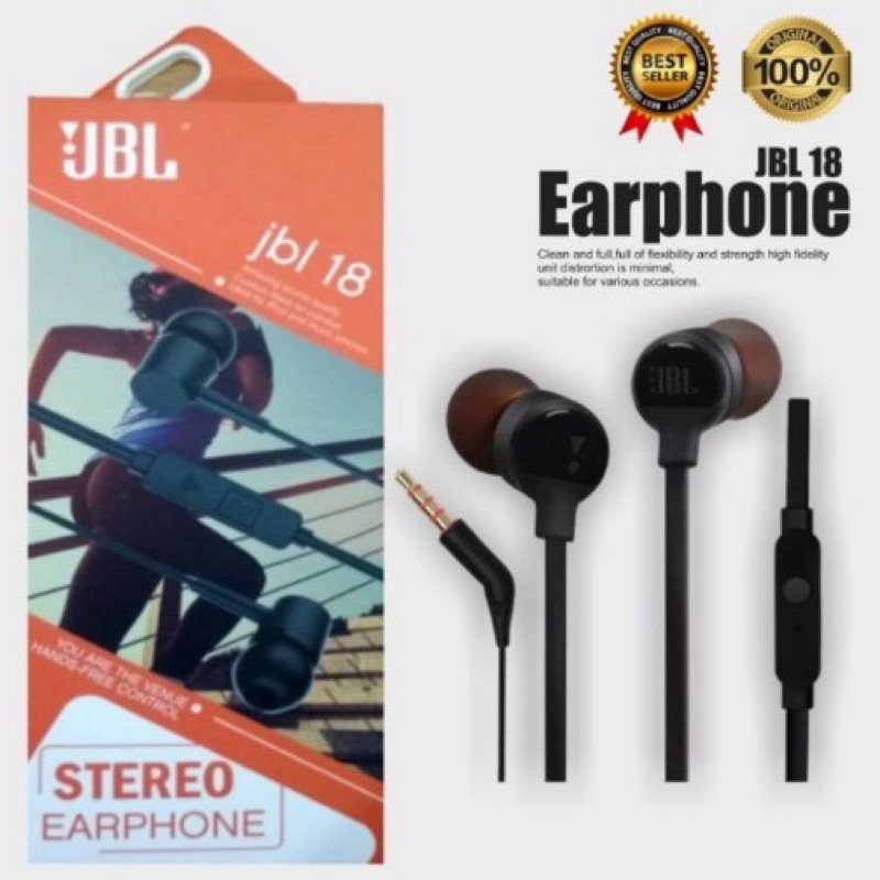 HF/HANDSFREE /HEADSET JBL -18 STEREO EARPHONE