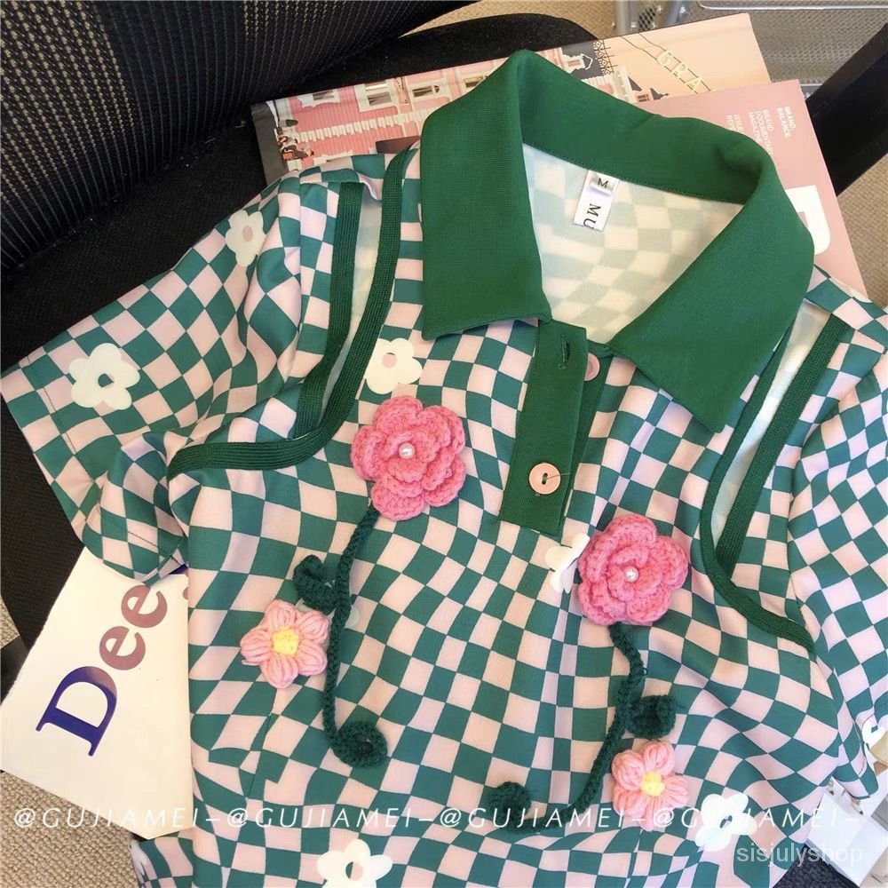 #Sisjuly# Gaun angin dupa kecil wanita rok polo retro baru wanita