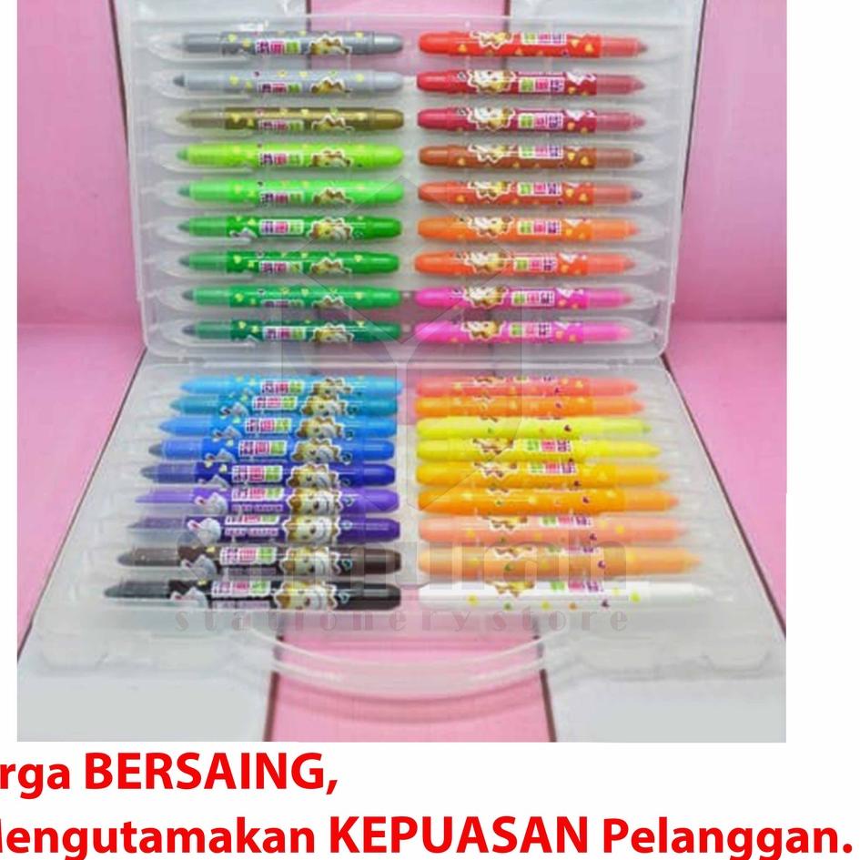 

Paket Terbaru Crayon Putar Fancy Murah isi 36 Warna Hard Case / Krayon Minyak Motif 36 Batang / Oil Pastel Twister 36 Colors For Drawing Water Resistant