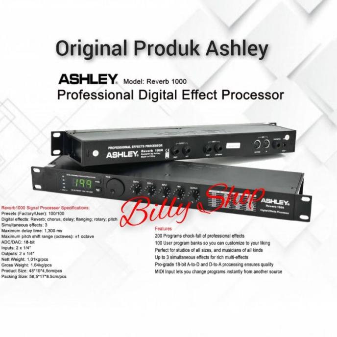 Effect Vokal Processor Ashley Ashley Effect Vokal Reverb 1000