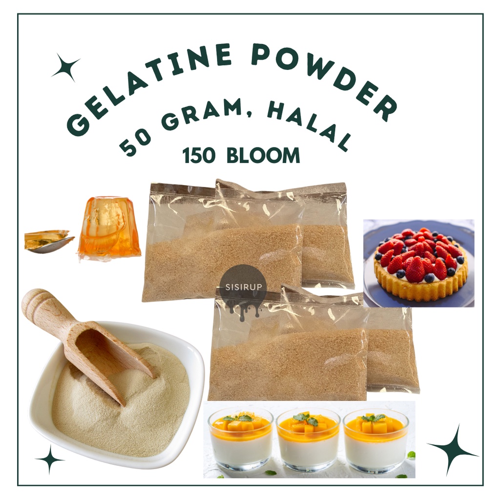 Gelatine Bubuk / Gelatine Powder HALAL 50 gram