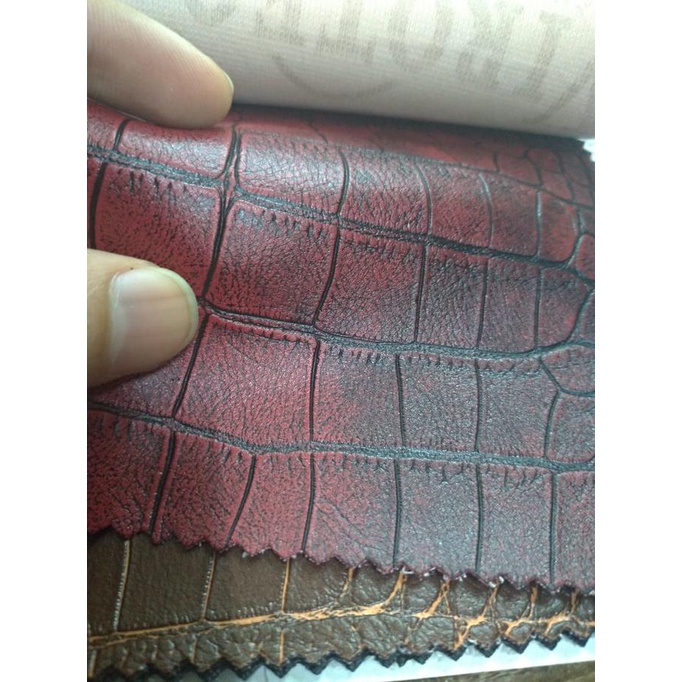 Kulit Oskar Sofa / Kursi / Jok Sintetis Motif Kulit Buaya - Gator