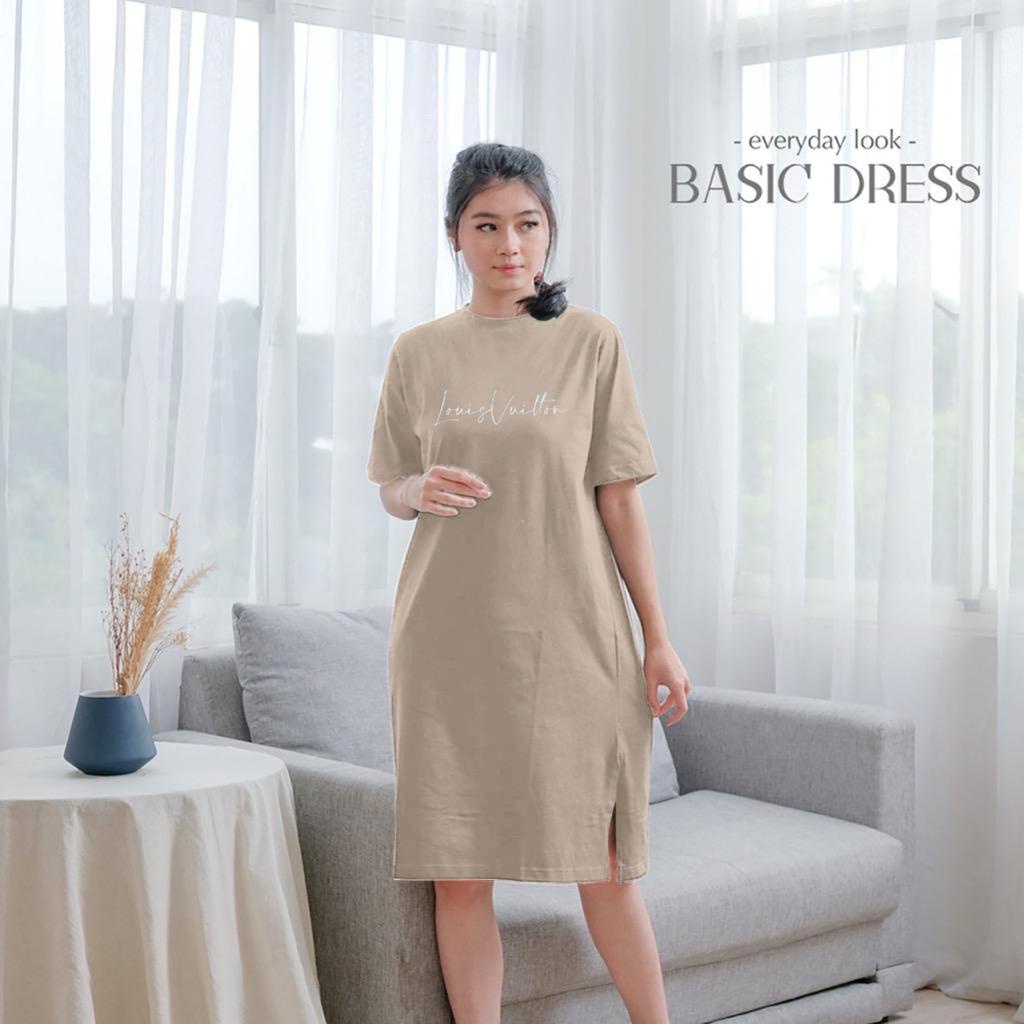 basic dress wanita polos