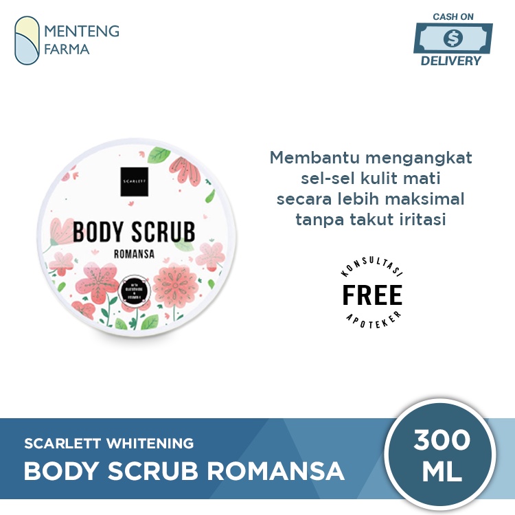 Scarlett Whitening Body Scrub Romansa 250 ML - Lulur Mandi Untuk Mencerahkan