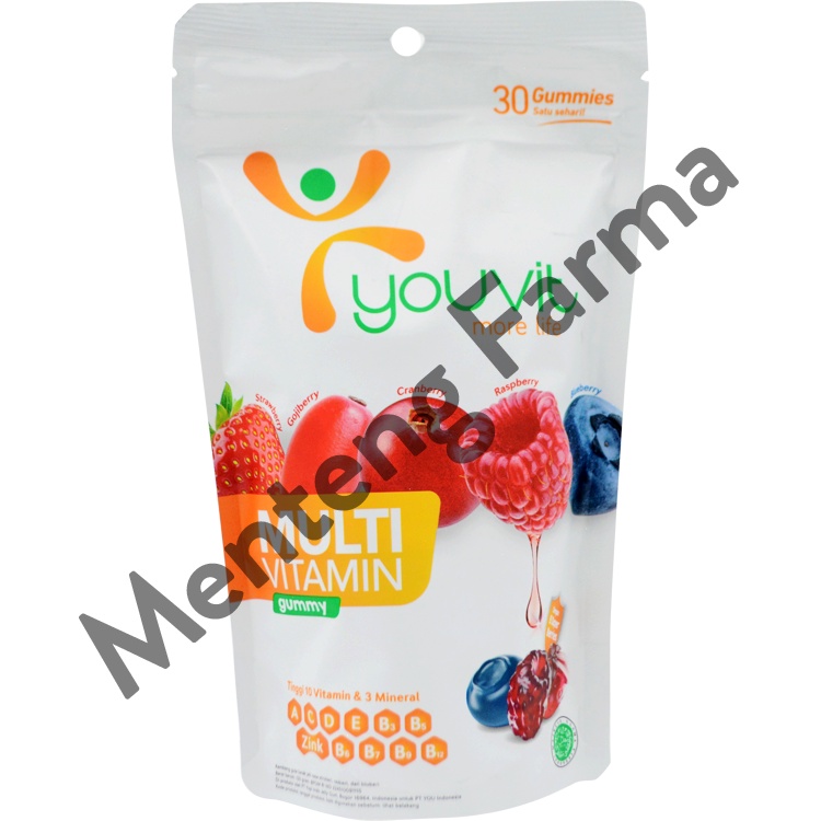 Youvit Multivitamin For Adult 30 Gummies - Multivitamin Gummy Dewasa Rasa Mix Berry