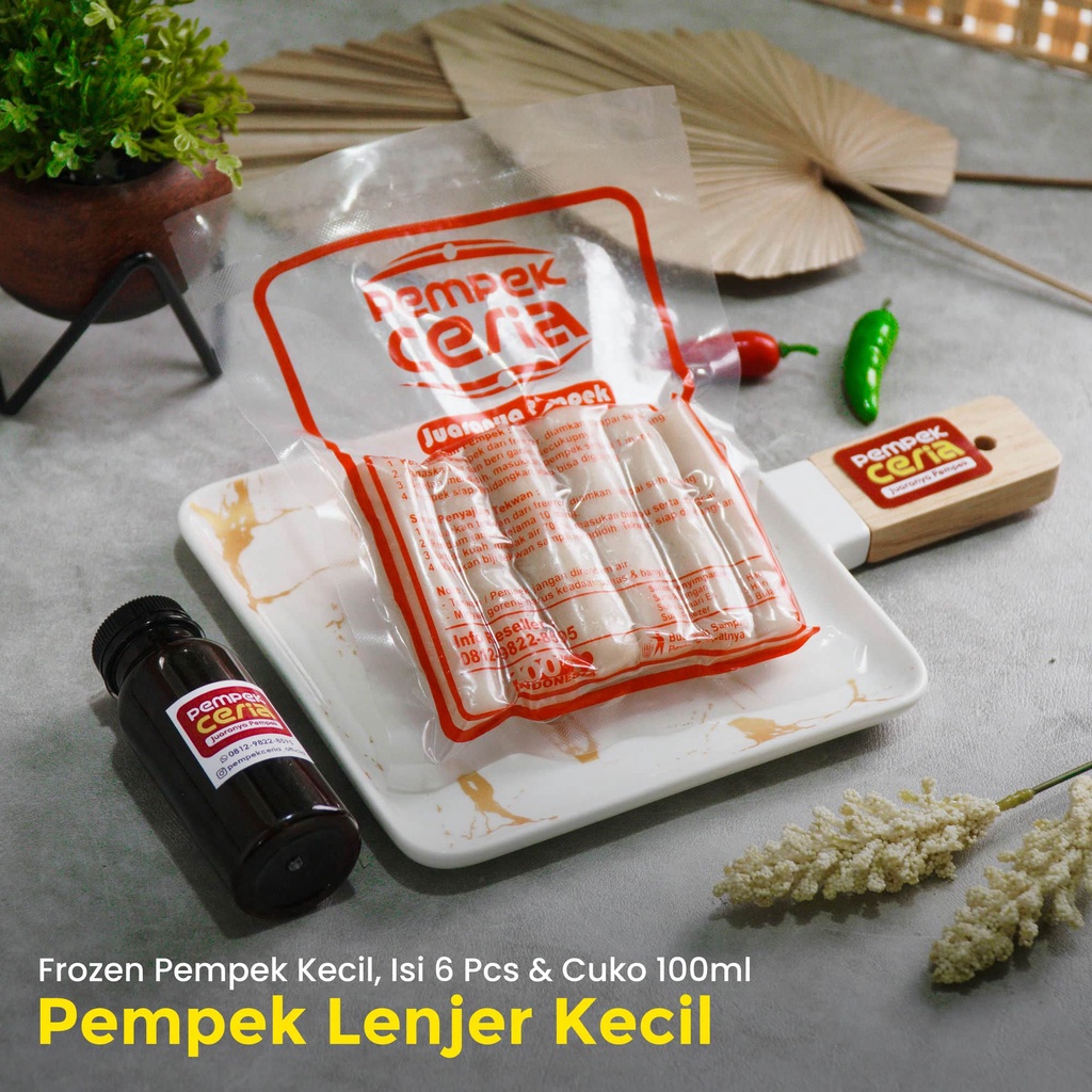 

Pempek Lenjer Kecil Isi 6 pcs ( Frozen/Vacuum ) Pempek Ceria