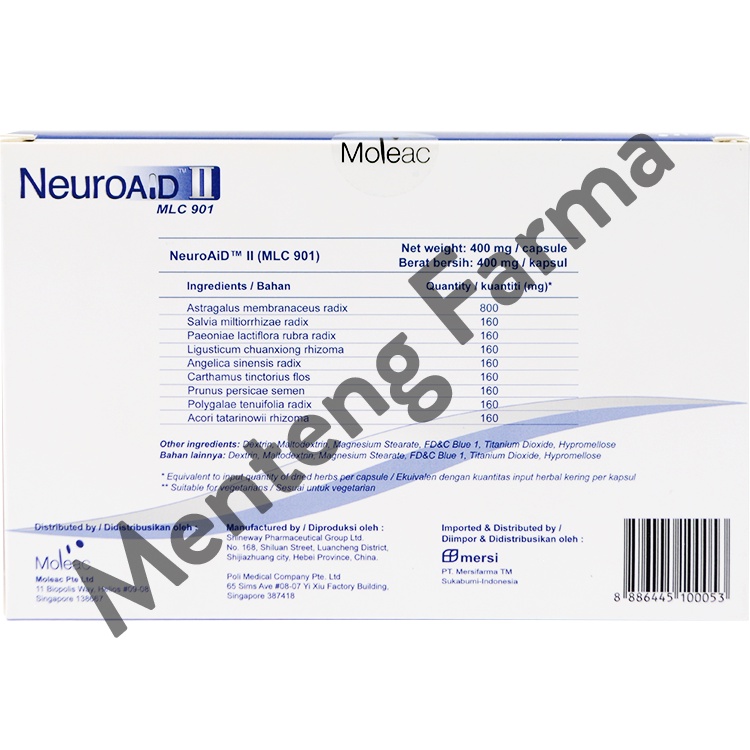 Neuroaid II (MLC 901) 12 Kapsul - Obat Pengobatan dan Pemulihan Stroke