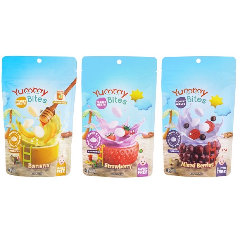 Yummy Bites Yogurt Melts 20gr - Yougurt anak/Makanan anak