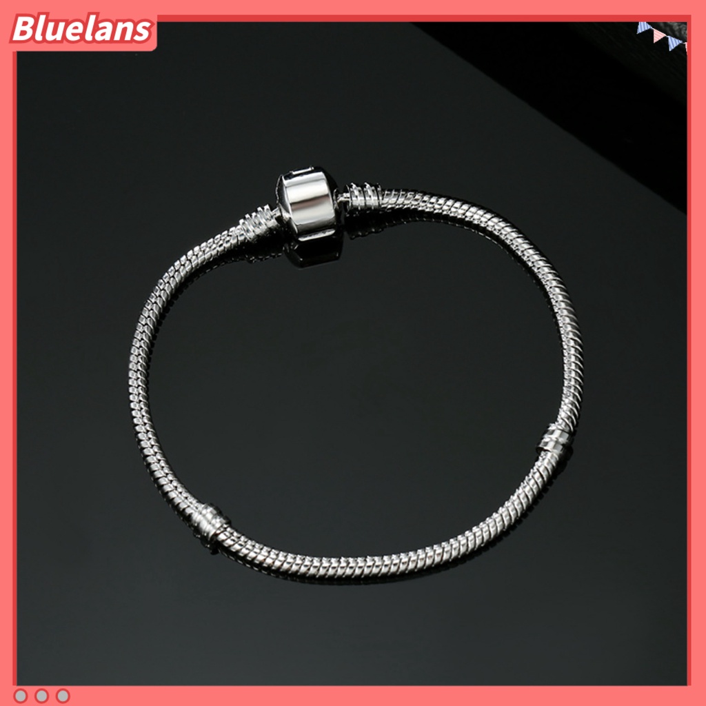 Bluelans Bangle Simple Beaded Snake Chain Women Beaded Charm Bracelet