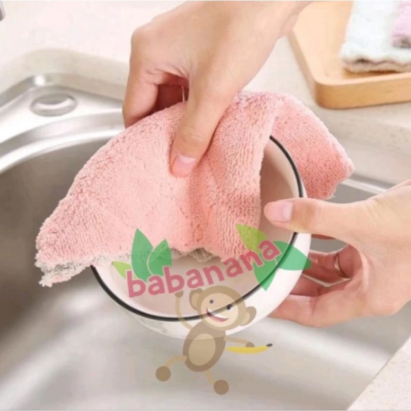 Kain lap anti minyak microfiber dapur hand tower mini cuci tangan