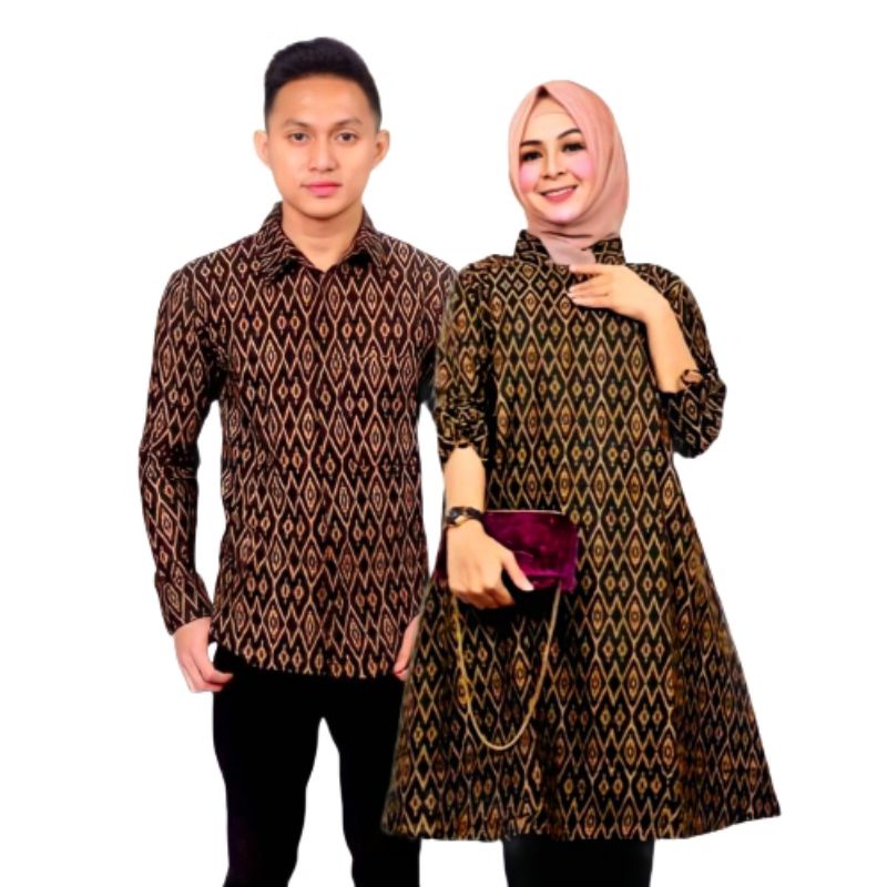 couple batik tenun original hilmi super seragam batik kerja kantor batik songket coklat baju batik o