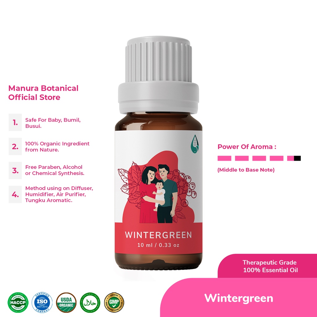 Manura Wintergreen Minyak Balsamic Gaultheria Procumbens Himalaya Therapeutic Grade