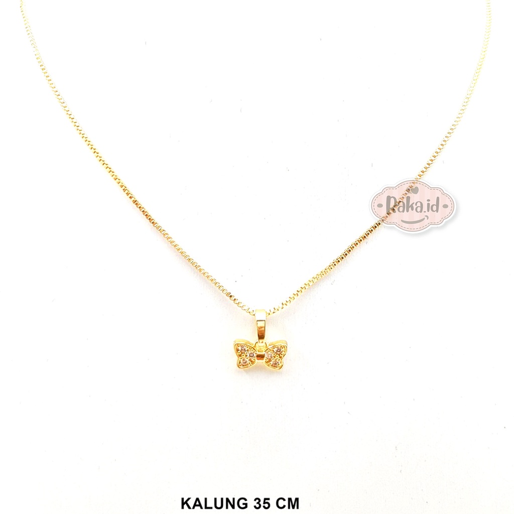 Kalung Anak Rantai Italy Motif Pita Simple Perhiasan Cantik Anak 1182