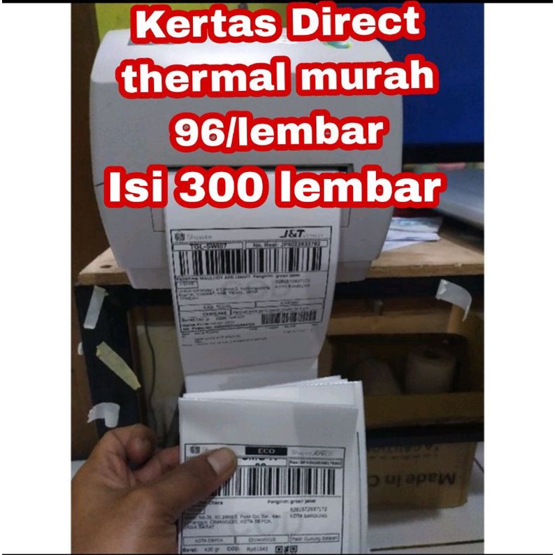 kertas direct thermal 100x150 300 label shipping