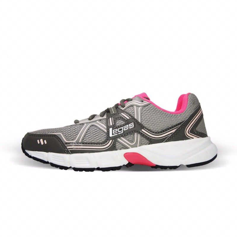 Sepatu League Legas Abu Strakto La W Running Shoes Wanita Cewe Original