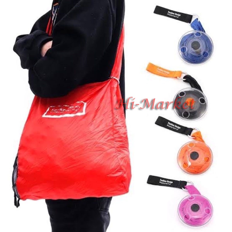 TAS KANTONG BELANJA ROLL UP/ SHOPPING BAG/TAS GULUNG SERBAGUNA PLASTIK