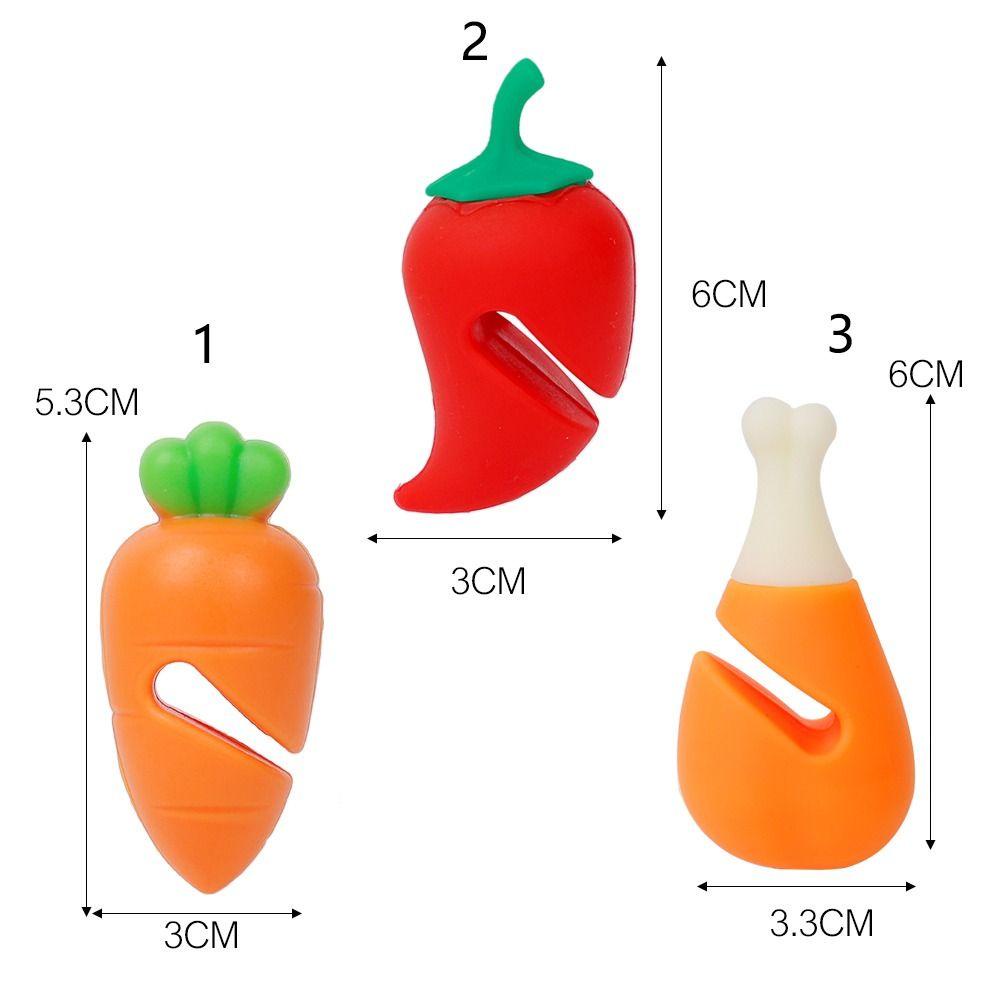 Solighter 4pcs Pengangkat Tutup Panci Silikon Bentuk Cabe Sup Lucu Kreatif Anti Tumpah