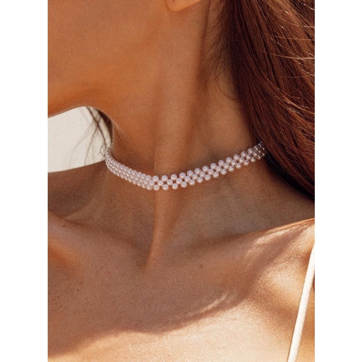 FANMY | arunima pearl  | pearl necklace style | kalung mutiara unisex | kalung mutiara polos | kalun