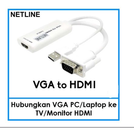 Vga to hdtv adapter Usb converter cable netline 1080p Full HD for pc cpu laptop stb dvr NL-UVH01 UVH-01 - Konverter d-sub 15 pin to hdtv