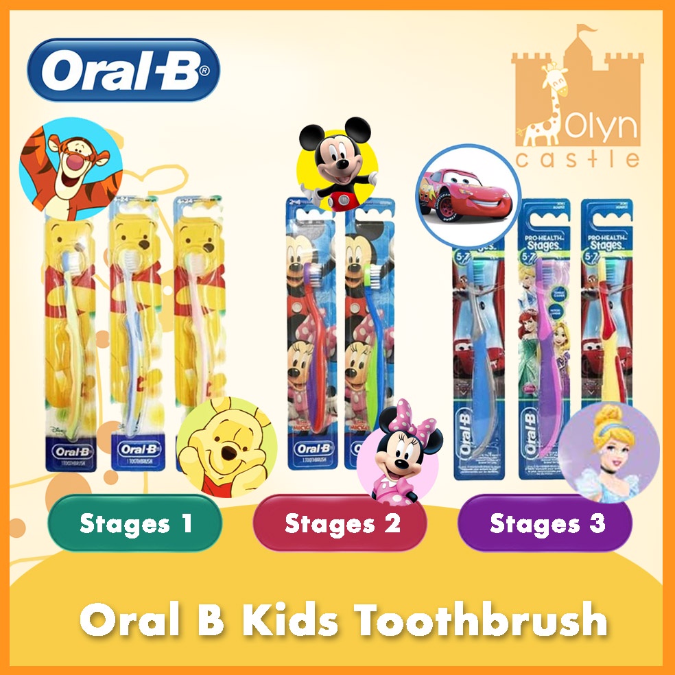 Jual Sikat Gigi Anak Oral B Kids Toohbrush Stage 1, 2, 3 Sikat Gigi ...