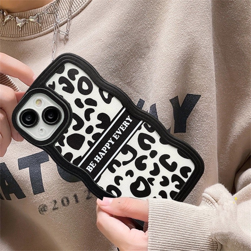 Casing Soft Case Silikon Motif Zebra / Leopard Untuk iPhone 14 13 12 11 Pro Max X Xr Xs Max 8 7 6 6s Plus