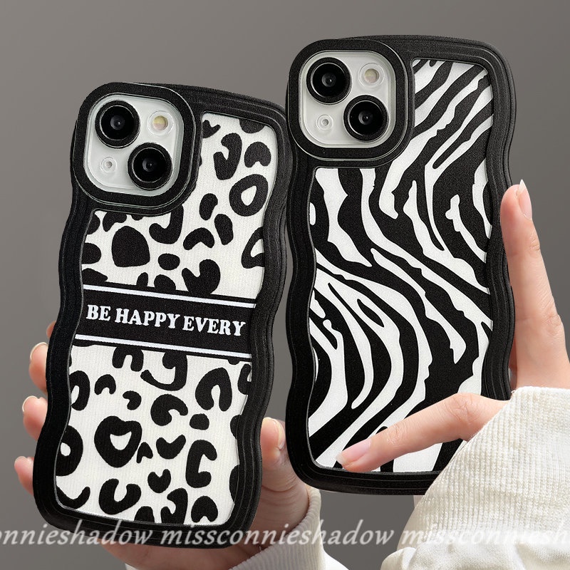 Case Motif Leopard VIVO Y02 Y33s Y35 Y15s Y22 Y02s Y22s Y12i Y22 Y12 Y15A Y21 Y20 Y16 Y75 Y11 Y12s V20 V23E V21 Y15 Y30 Y21s Y91C Y91 Y1 Y17 Garis Tidak Teratur Lembut Bergelombang Penutup Tepi