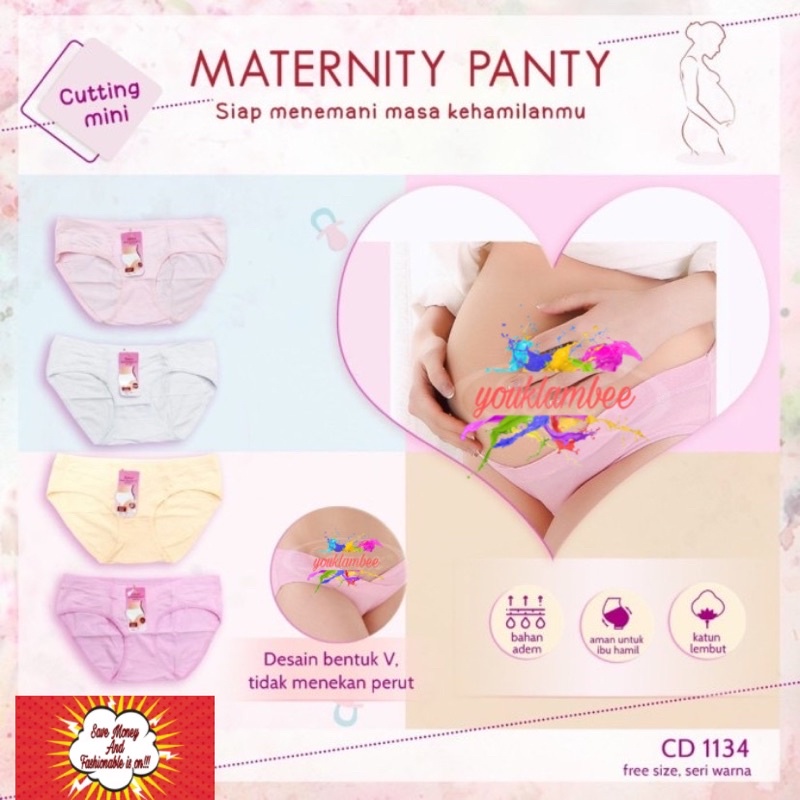 Cd Fashion Wanita Hamil Mini Polos Maternity Panty 1134 | youklambee