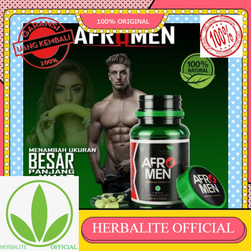 100% ORIGINAL AFROMEN - OBAT HERBAL MULTIFUNGSI-PENAMBAH STAMINA VITALITAS PRIA & MEPERBESAR MR.P PR