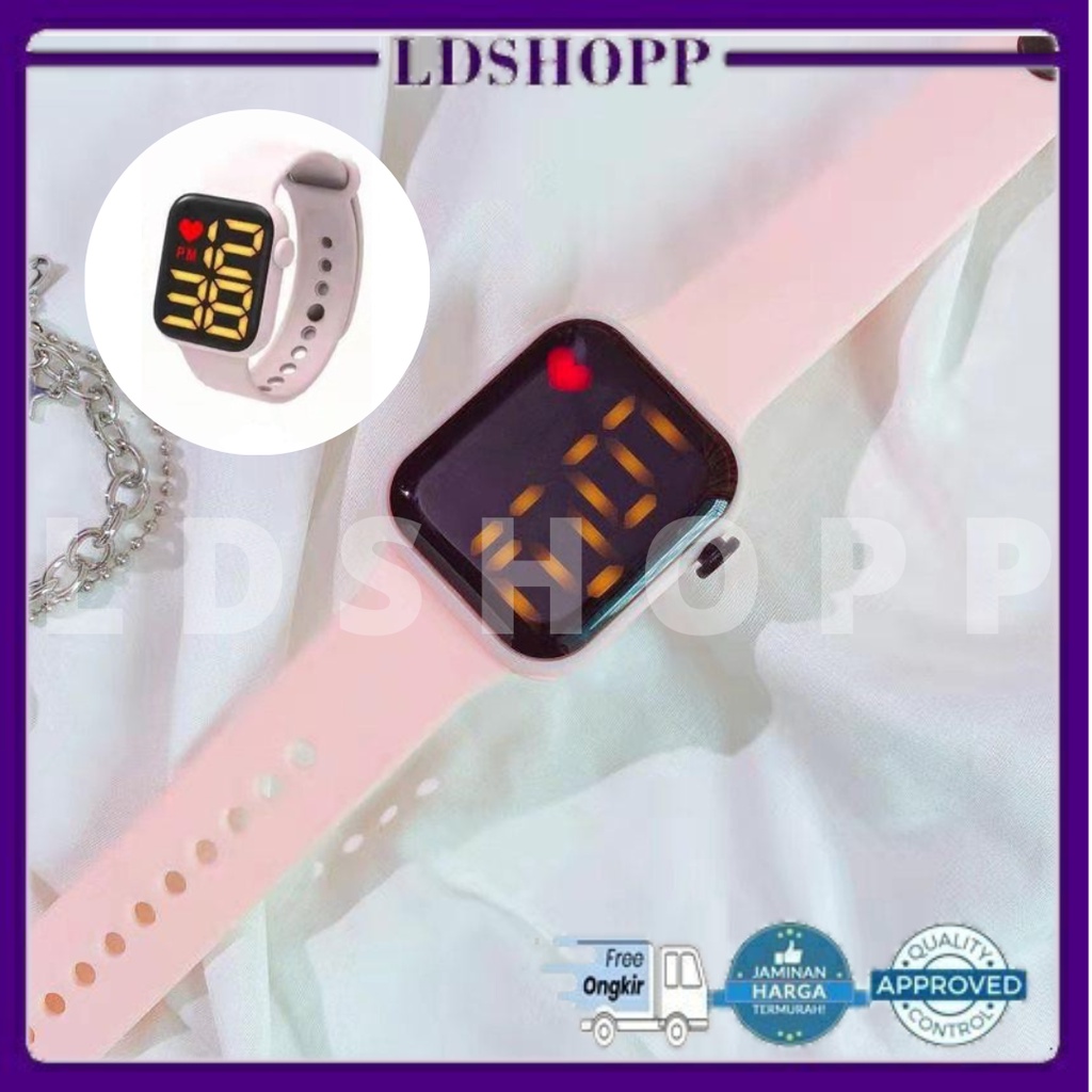 LDS J021 Jam Tangan Elektronik Fashion Rubber LED Digital Anti Air Termurah Import