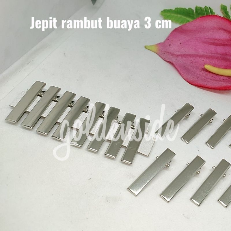 Jepit Buaya / Jepit rambut buaya nikel 3,5cm-5,5cm per pcs