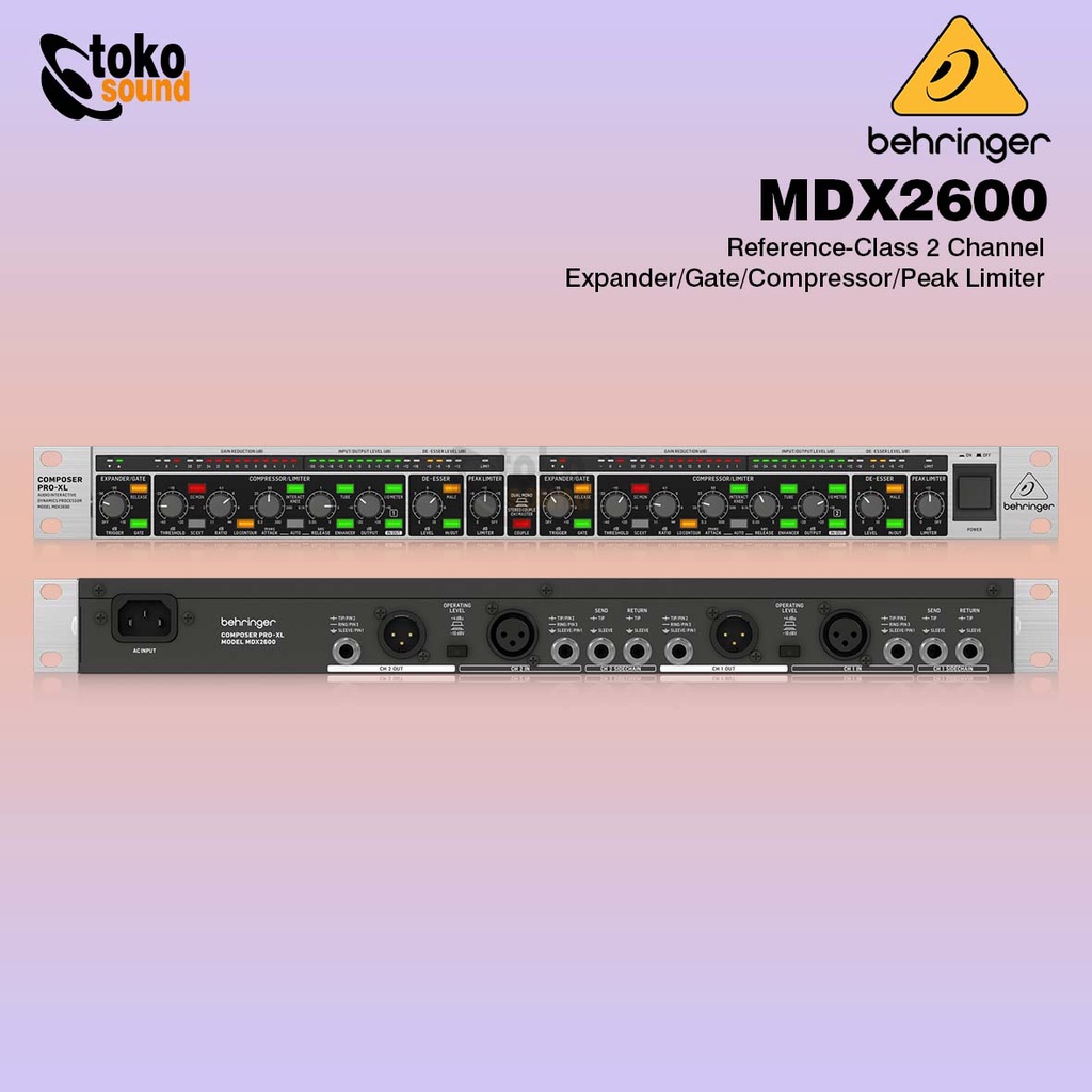 Behringer Composer Pro XL MDX2600 V2 - 2 Channel Compressor Limiter
