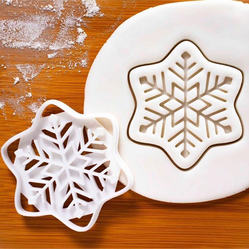 1pc Cetakan Kue / Biskuit / Fondant / Dessert Bentuk Snowflake Natal