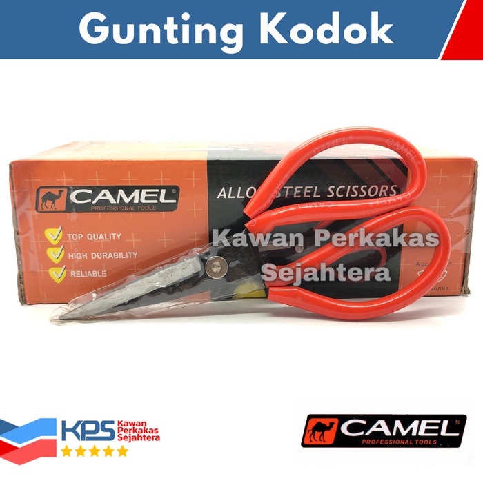 

Hadir Camel Gunting Kodok 8" Inch (20 Cm) | Alat Potong Kain Kulit Seng Murah