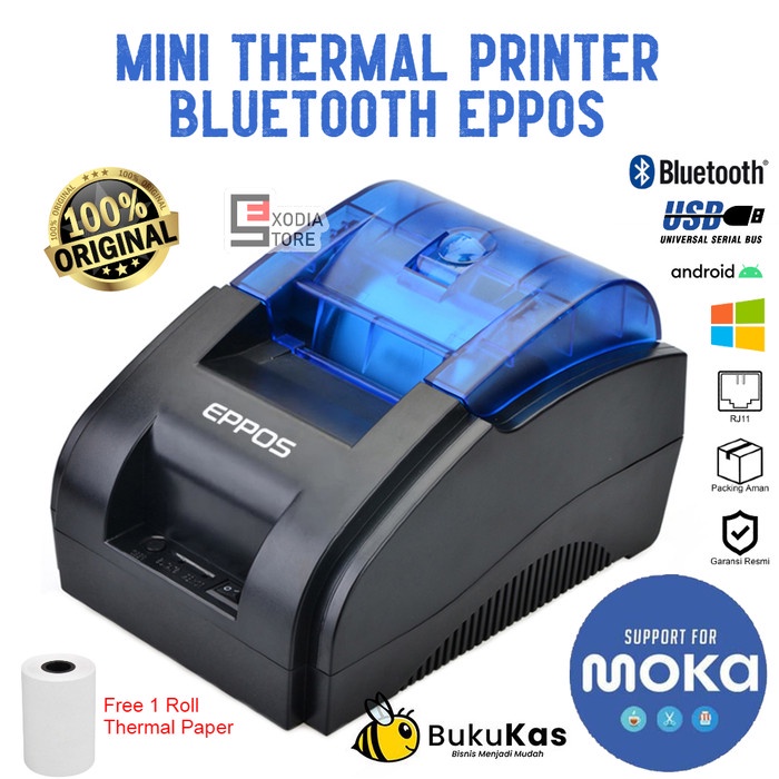 

Limited Original Eppos Ep-Rpp02 Mini Thermal Printer Bluetooth 58Mm