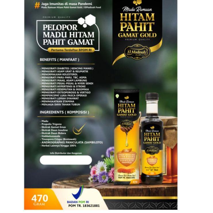

TERLARIS Madu Hitam Pahit Gamat Gold plus insulin 