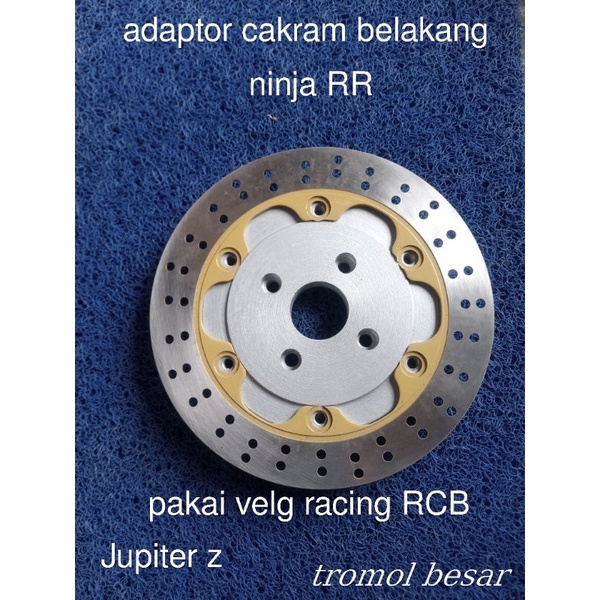adaptor cakram belakang ninja rr pakai velg racing rcb Jupiter z velg racing Jupiter MX old