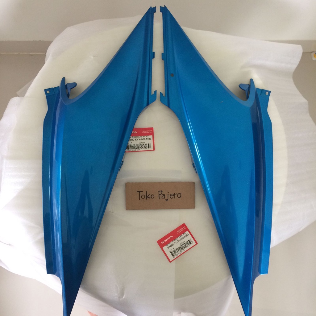 Cover Body Belakang Samping Biru Muda ABM Beat Karbu Original AHM